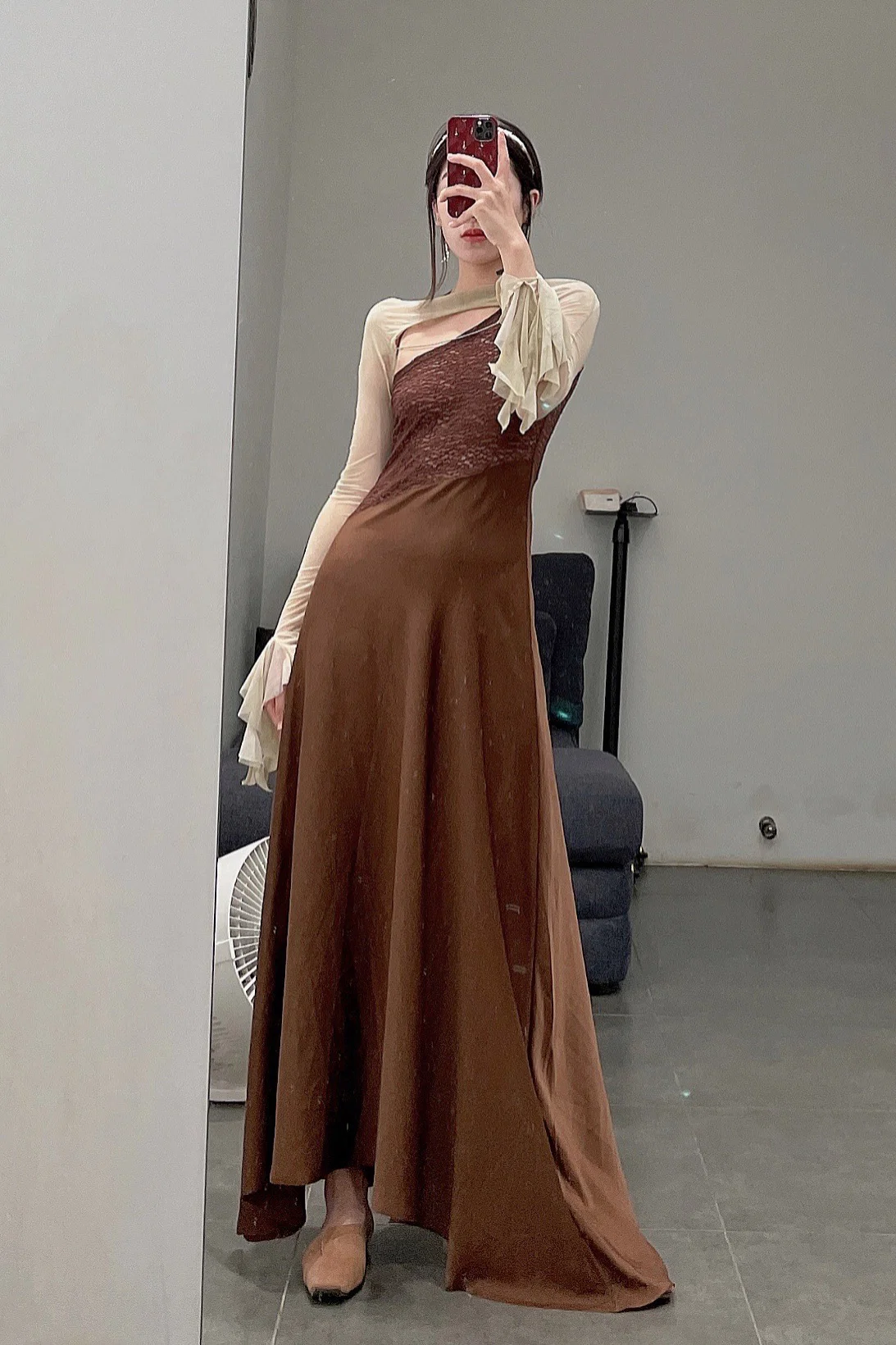 pengtai lace silk annua dress W21061 PPT11 - Image 10