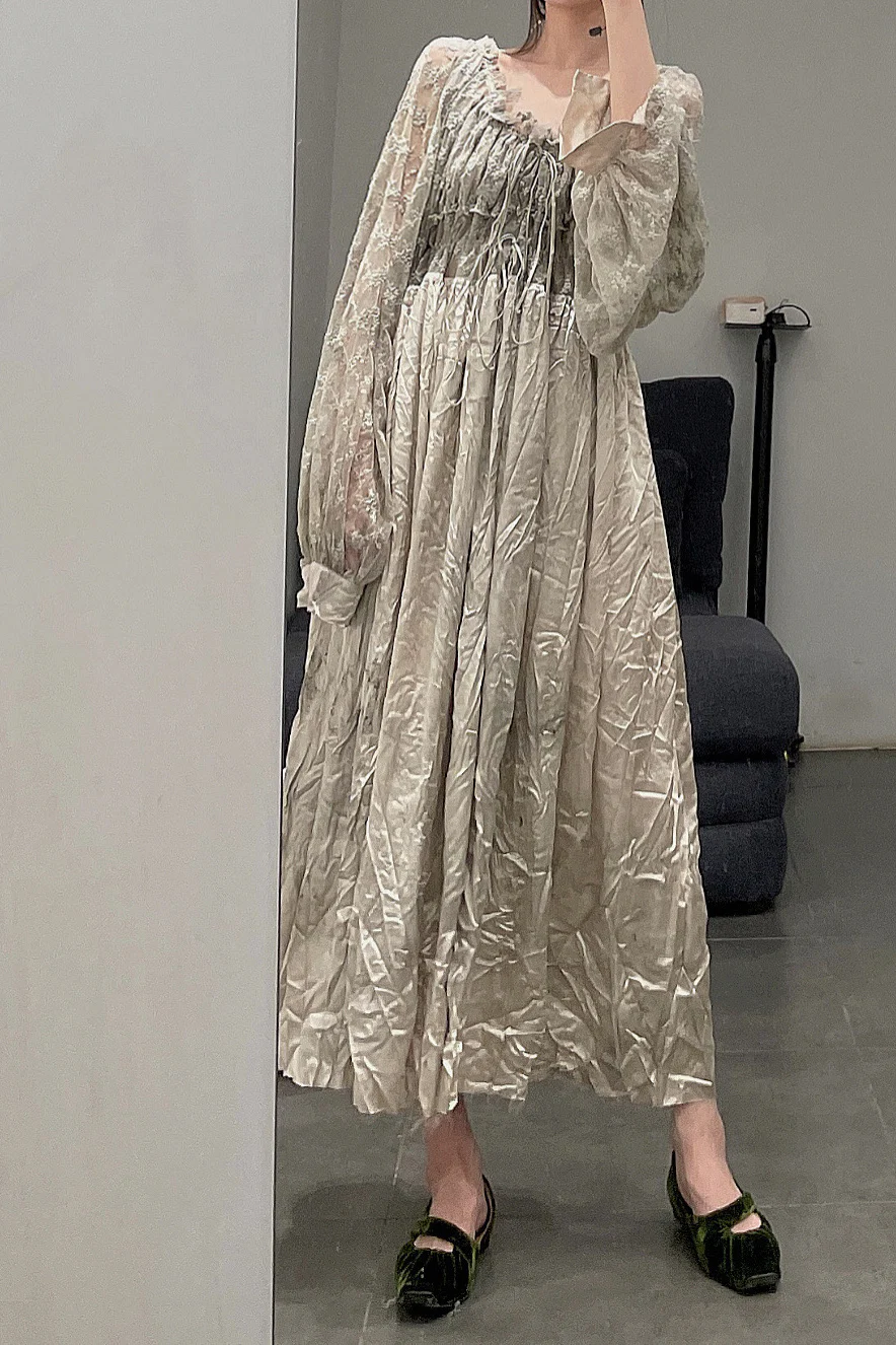 pengtai lace wormwood dyed dress W21040 PPT2035 - Image 11