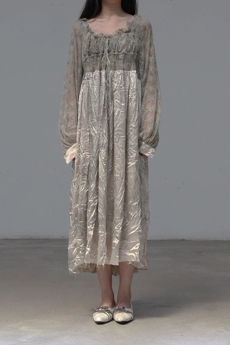 pengtai lace wormwood dyed dress W21040 PPT2035 - Image 3