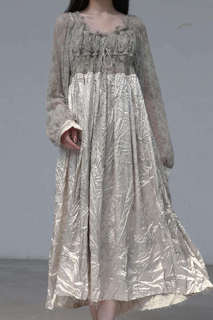 pengtai lace wormwood dyed dress W21040 PPT2035 - Image 4