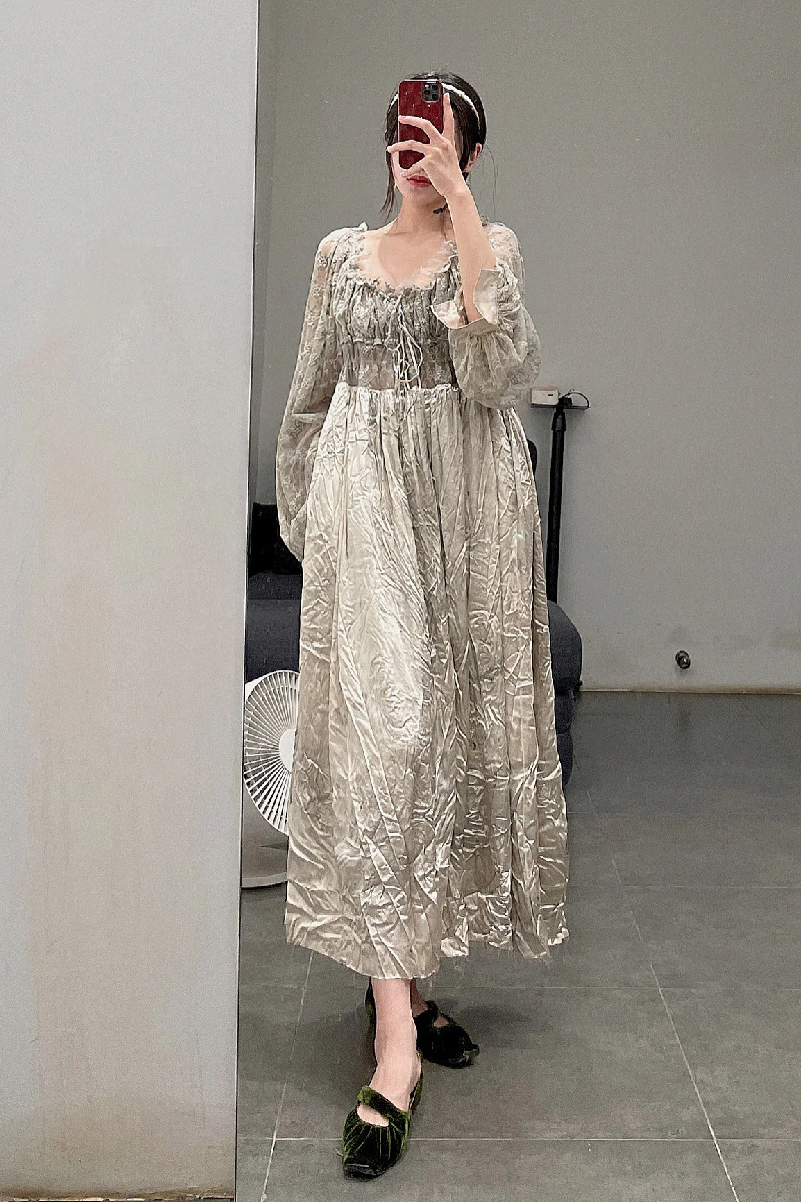 pengtai lace wormwood dyed dress W21040 PPT2035 - Image 6