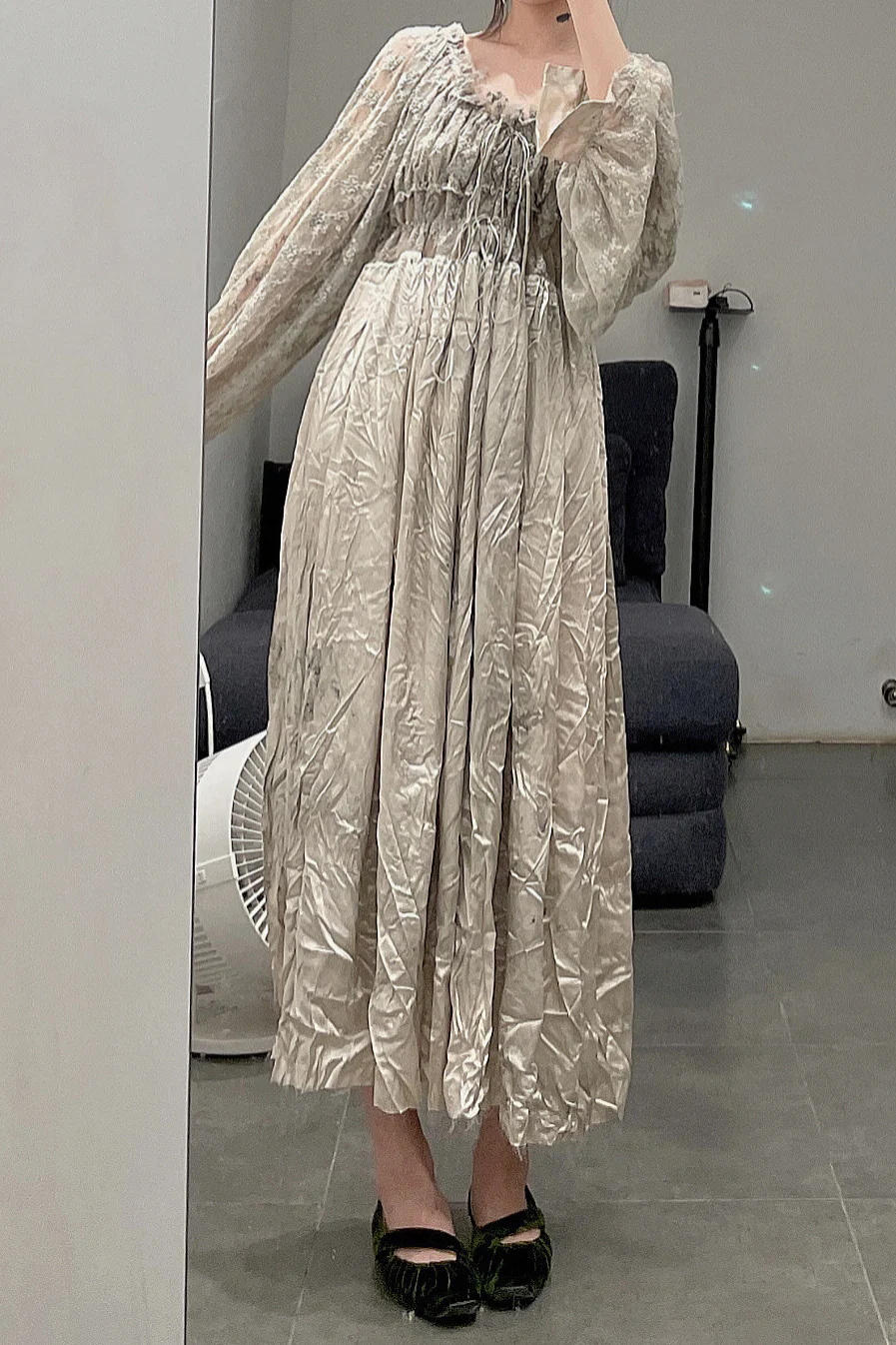 pengtai lace wormwood dyed dress W21040 PPT2035 - Image 8