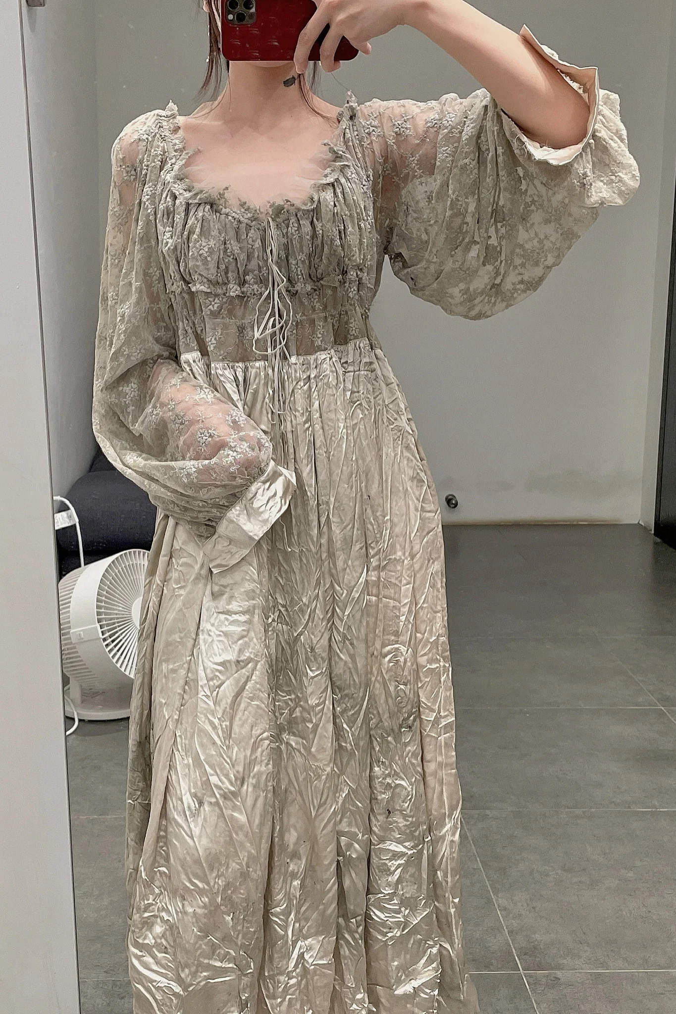 pengtai lace wormwood dyed dress W21040 PPT2035 - Image 9