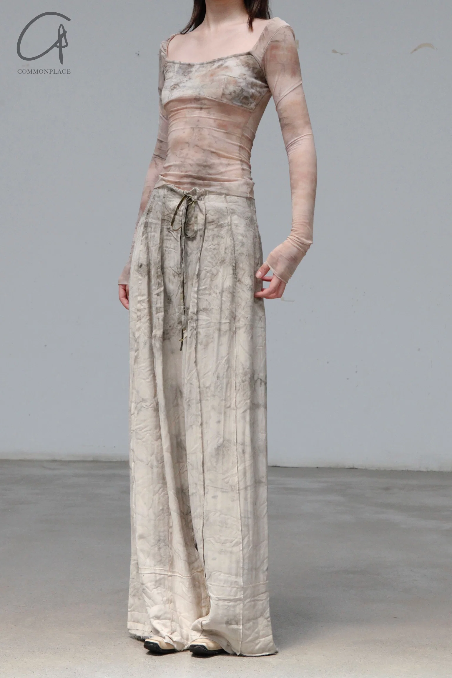 Peng Tai linen wormwood dyed casual pants France PT-W21082-HUARAN flower dyed - Image 11