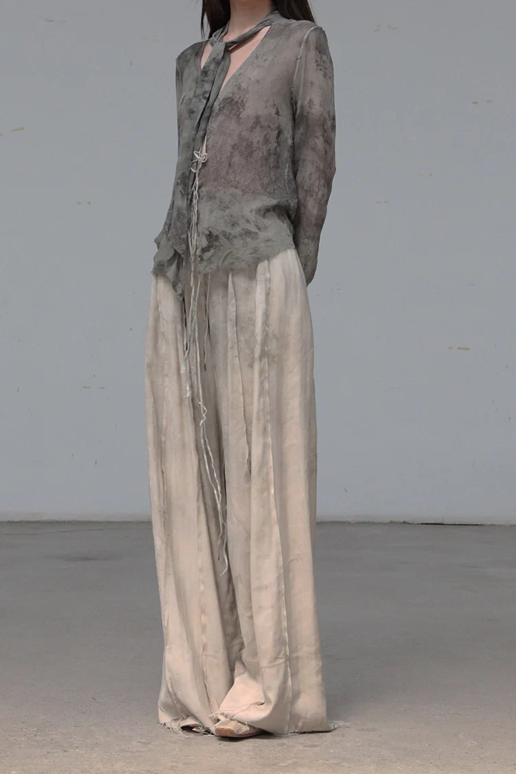 Peng Tai linen wormwood dyed casual pants France PT-W21082-HUARAN flower dyed - Image 12