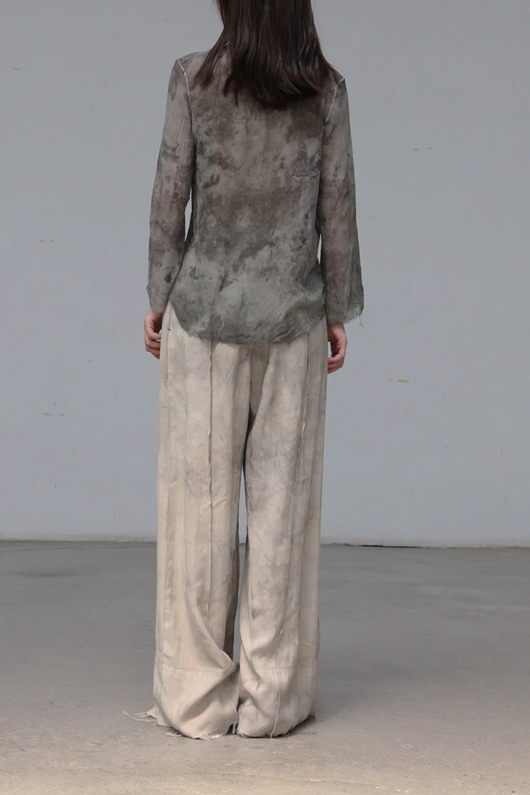 Peng Tai linen wormwood dyed casual pants France PT-W21082-HUARAN flower dyed - Image 14