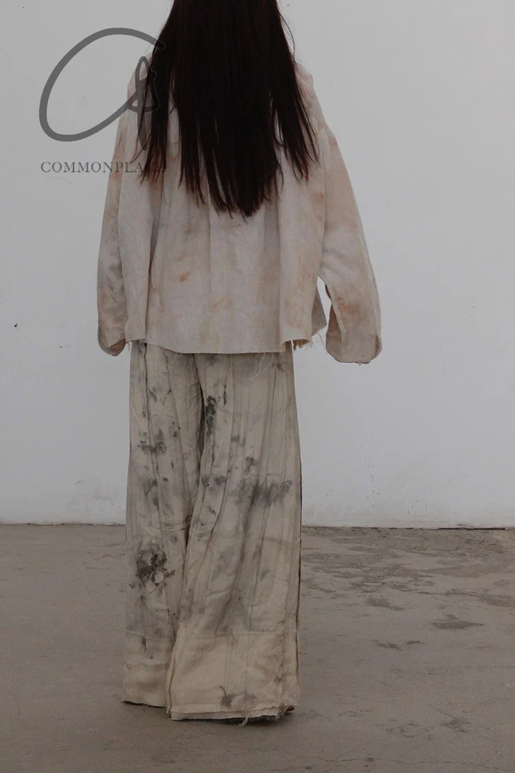 Peng Tai linen wormwood dyed casual pants France PT-W21082-HUARAN flower dyed - Image 16