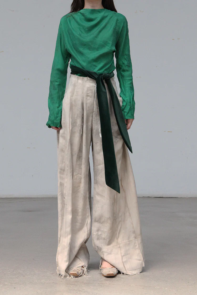 Peng Tai linen wormwood dyed casual pants France PT-W21082-HUARAN flower dyed - Image 17