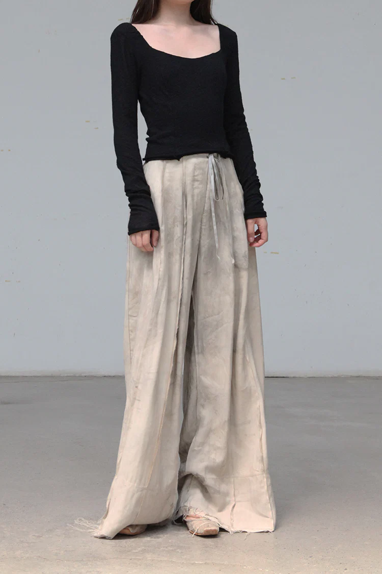 Peng Tai linen wormwood dyed casual pants France PT-W21082-HUARAN flower dyed - Image 2