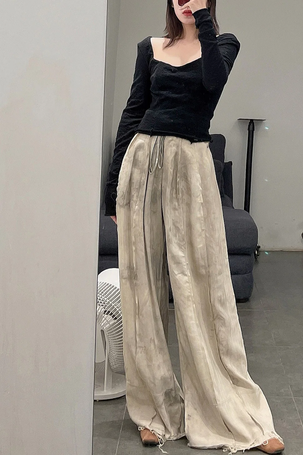 Peng Tai linen wormwood dyed casual pants France PT-W21082-HUARAN flower dyed - Image 22