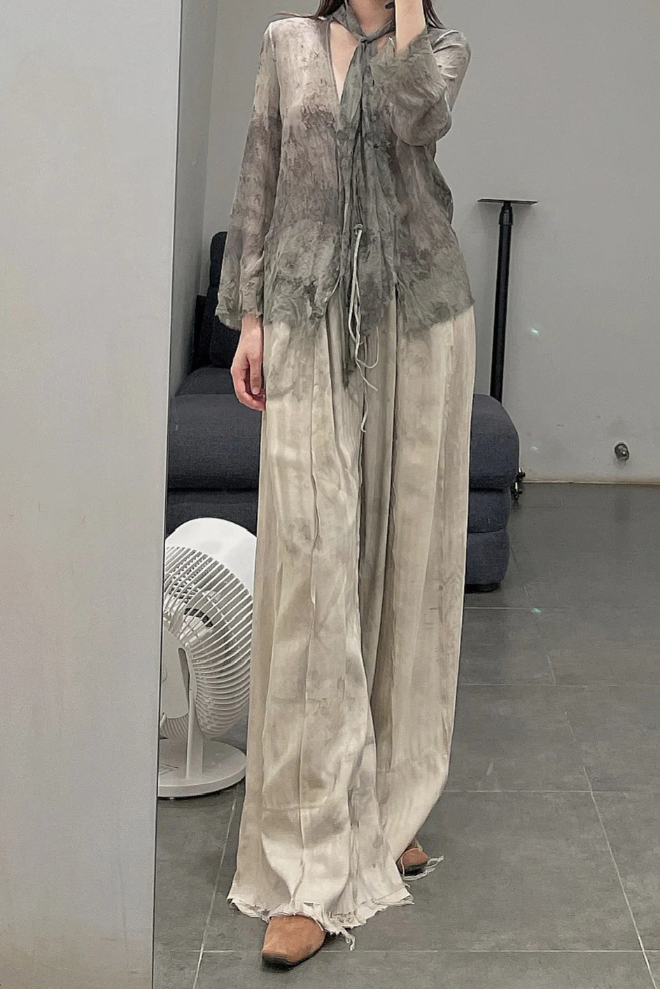 Peng Tai linen wormwood dyed casual pants France PT-W21082-HUARAN flower dyed - Image 24