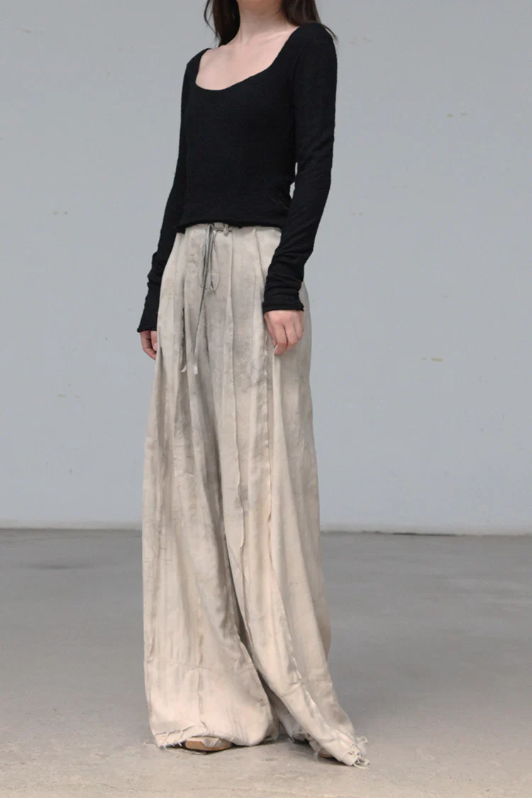 Peng Tai linen wormwood dyed casual pants France PT-W21082-HUARAN flower dyed - Image 3