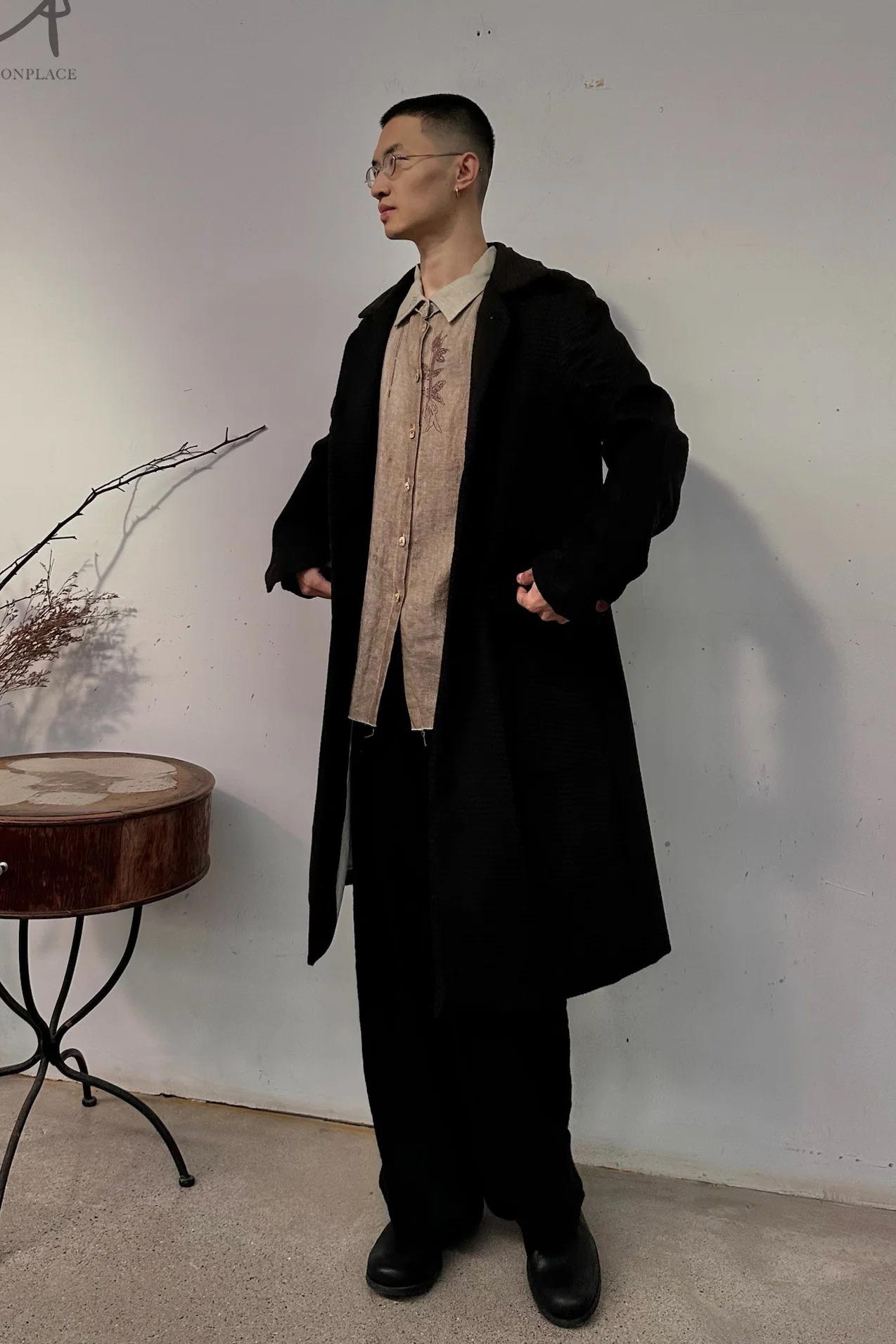 Pengtai M024 wool plaid coat - Image 11