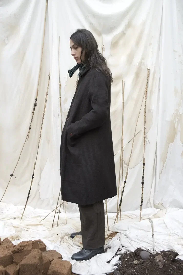 Pengtai M024 wool plaid coat - Image 4