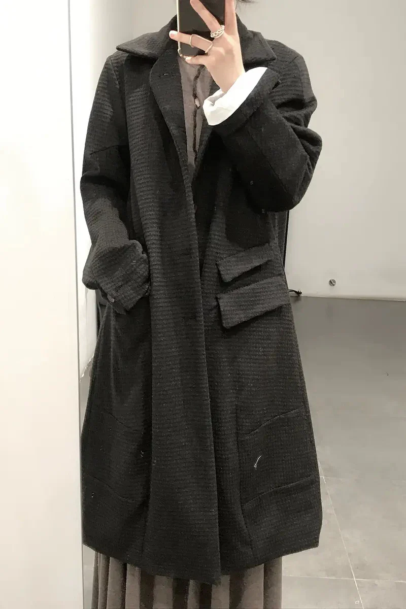 Pengtai M024 wool plaid coat - Image 5