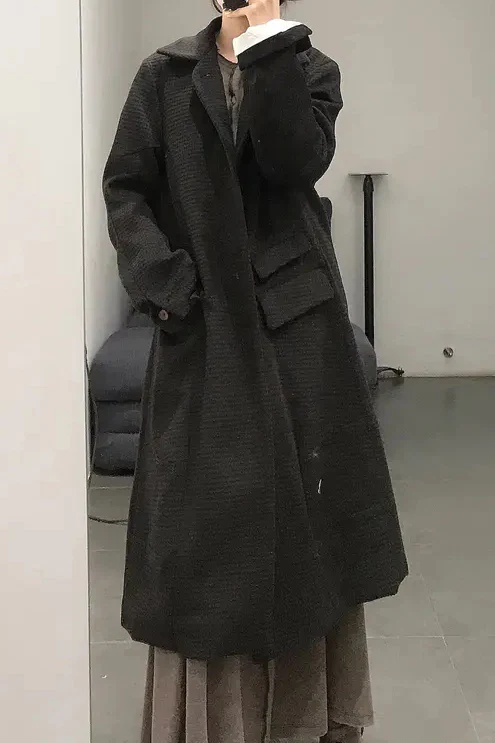 Pengtai M024 wool plaid coat - Image 6