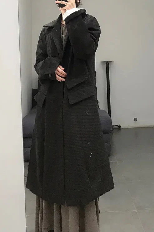 Pengtai M024 wool plaid coat - Image 7