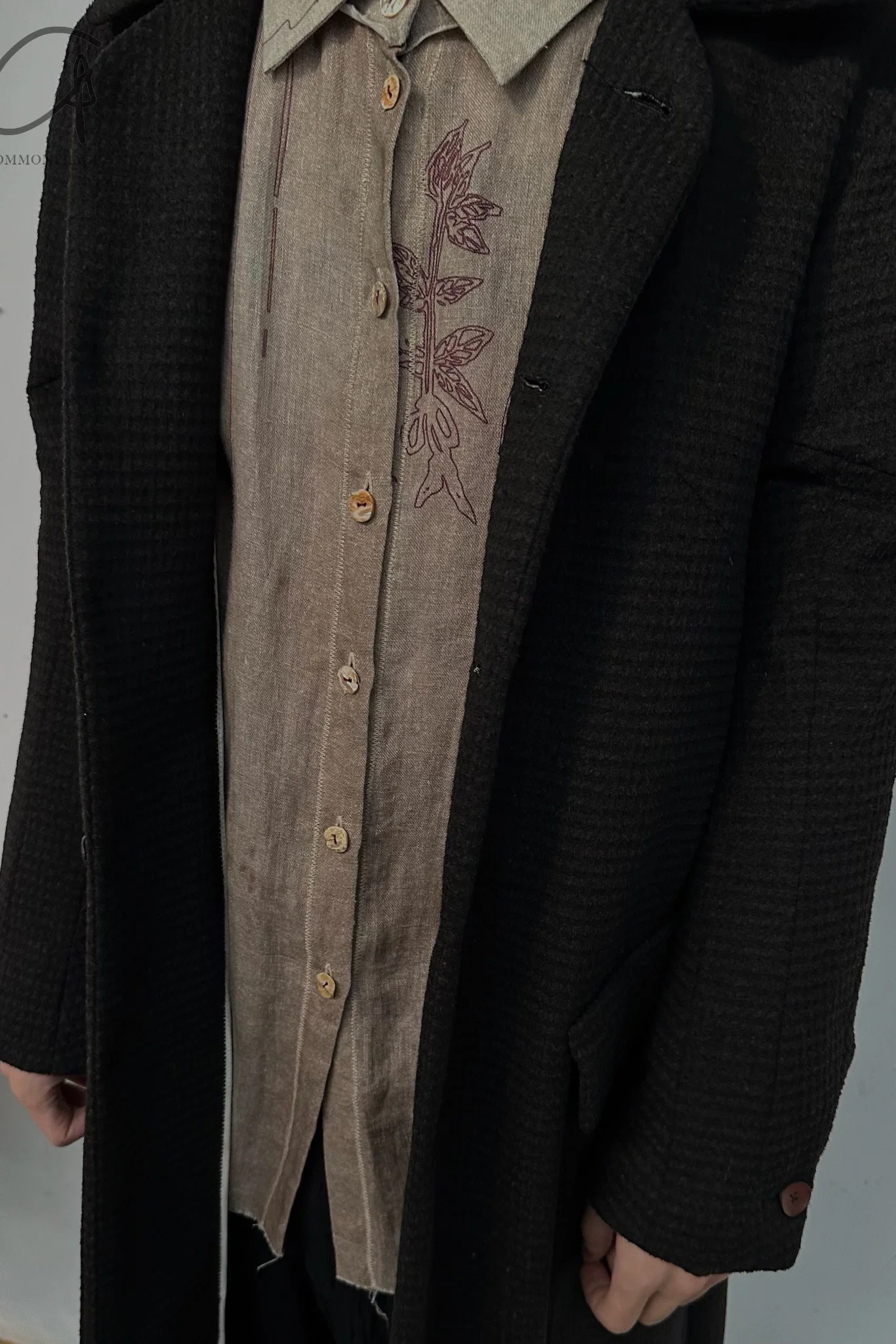 Pengtai M024 wool plaid coat - Image 8