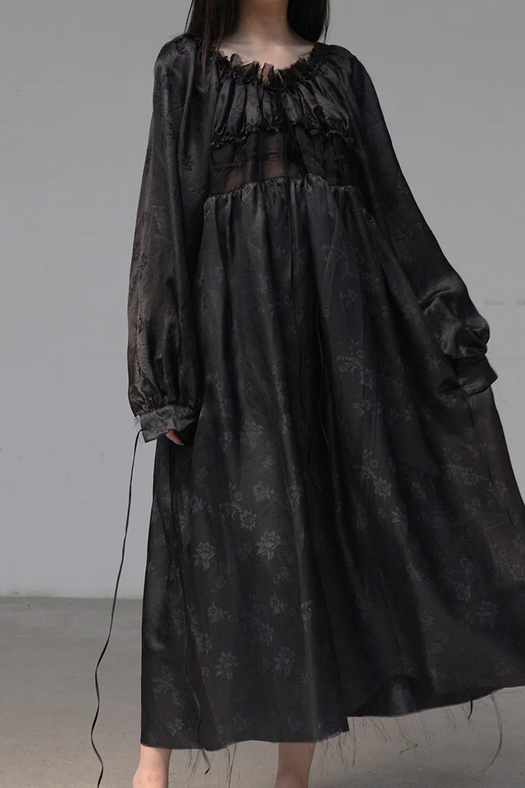pengtai mulberry silk jacquard dress W21039 PPT2035 - Image 3