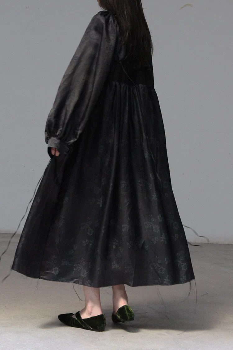 pengtai mulberry silk jacquard dress W21039 PPT2035 - Image 4