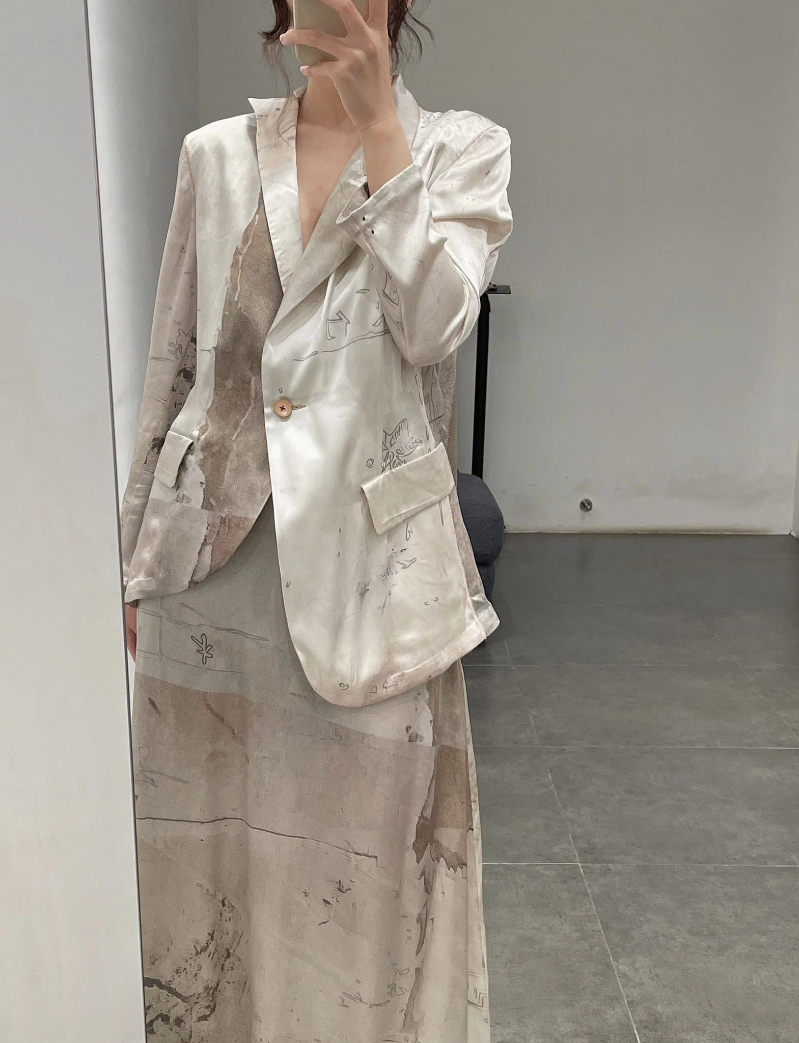 pengtai mulberry silk print jacket S210131 - Image 13