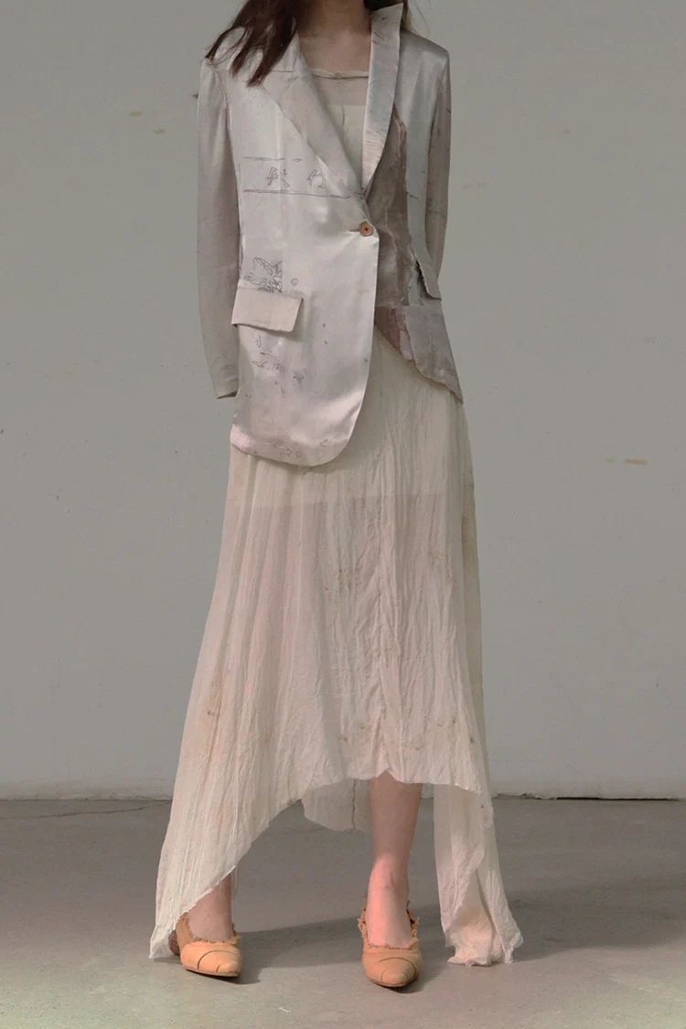 pengtai mulberry silk print jacket S210131 - Image 2