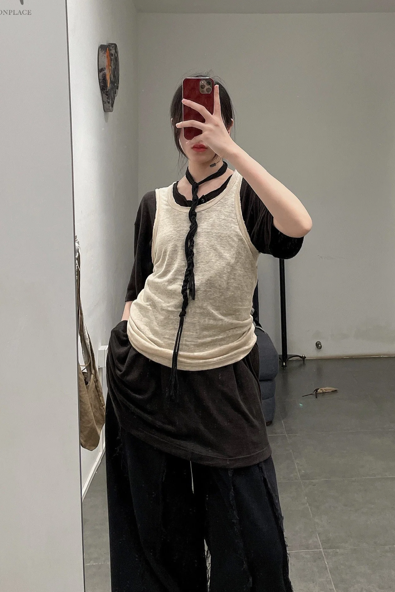 pengtai cotton thread necklace series handmade in France PT-AW21012-3-HEI black - Image 23