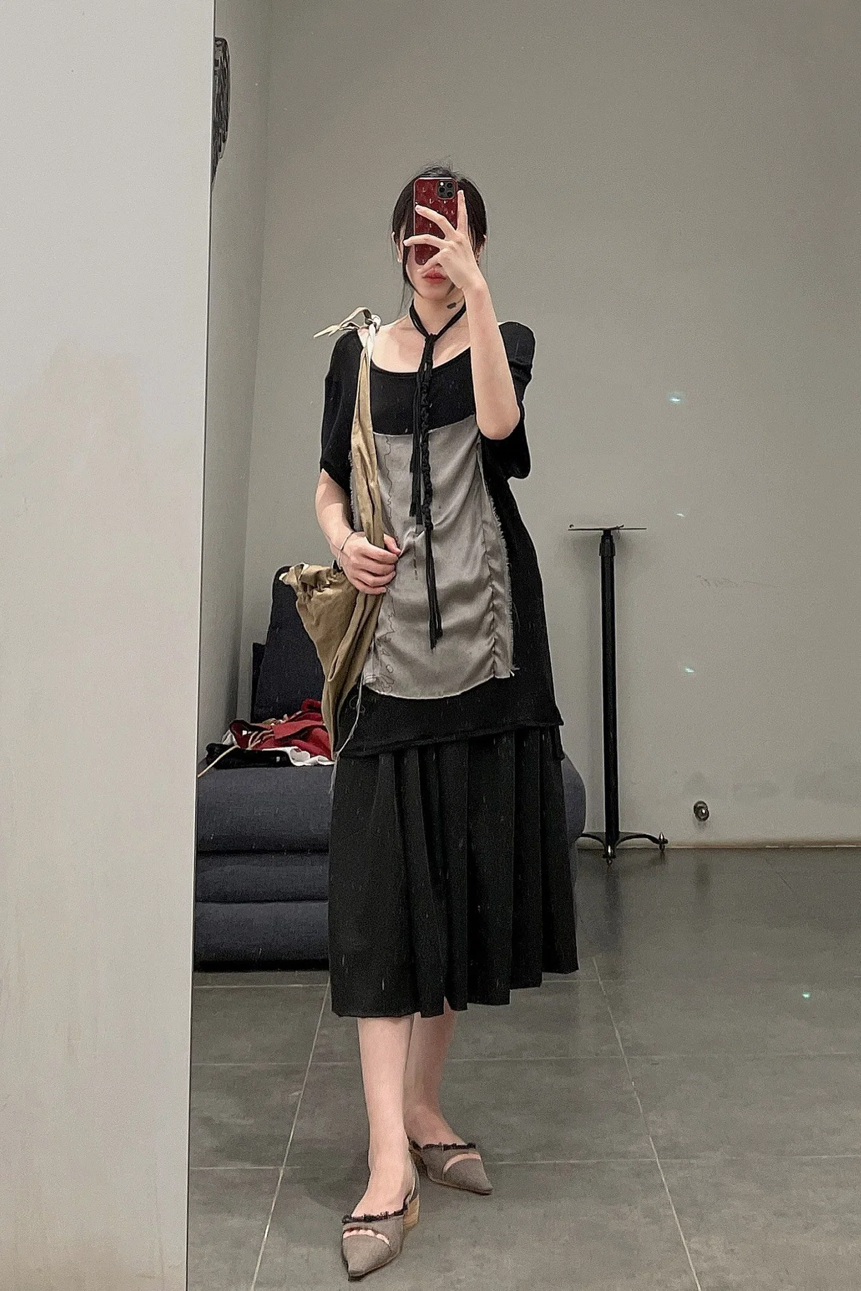 pengtai cotton thread necklace series handmade in France PT-AW21012-3-HEI black - Image 32
