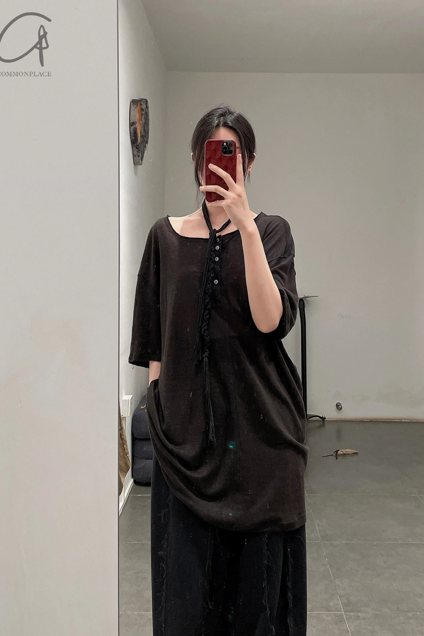 pengtai cotton thread necklace series handmade in France PT-AW21012-3-HEI black - Image 34