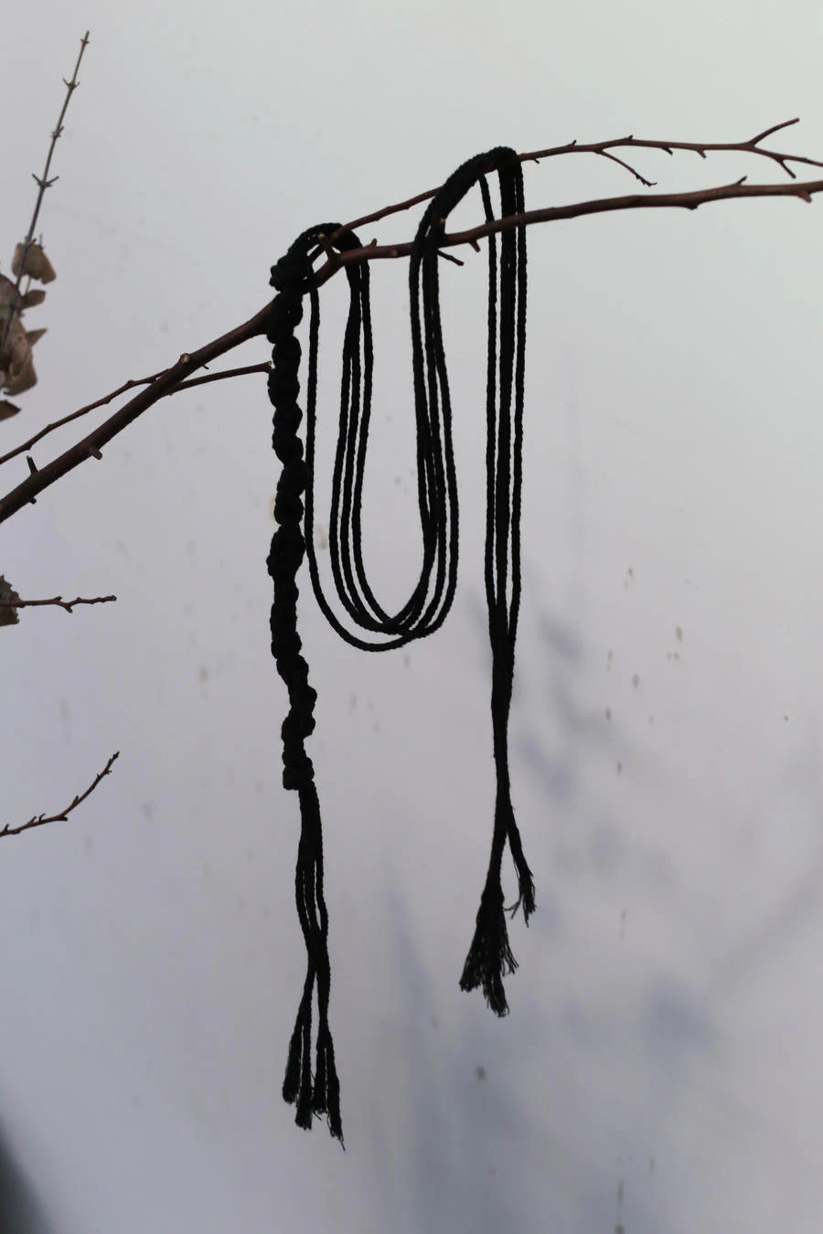 pengtai cotton thread necklace series handmade in France PT-AW21012-3-HEI black - Image 4