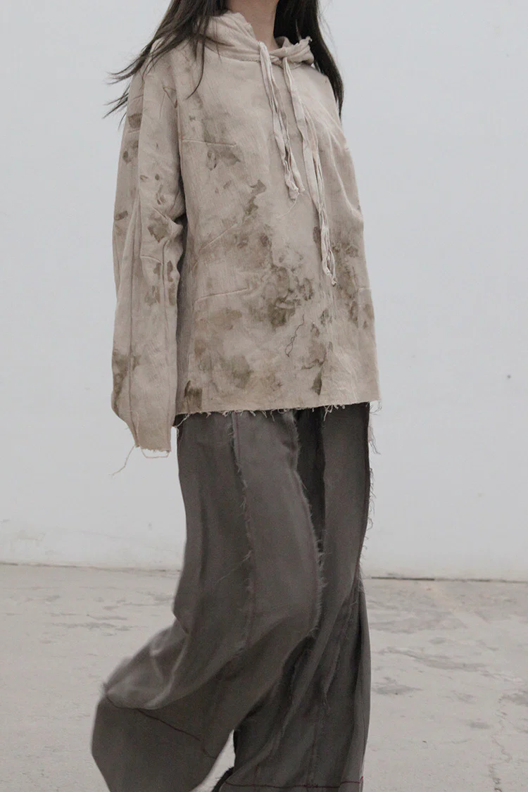 pengtai onion color linen hoodie MW21004 - Image 4