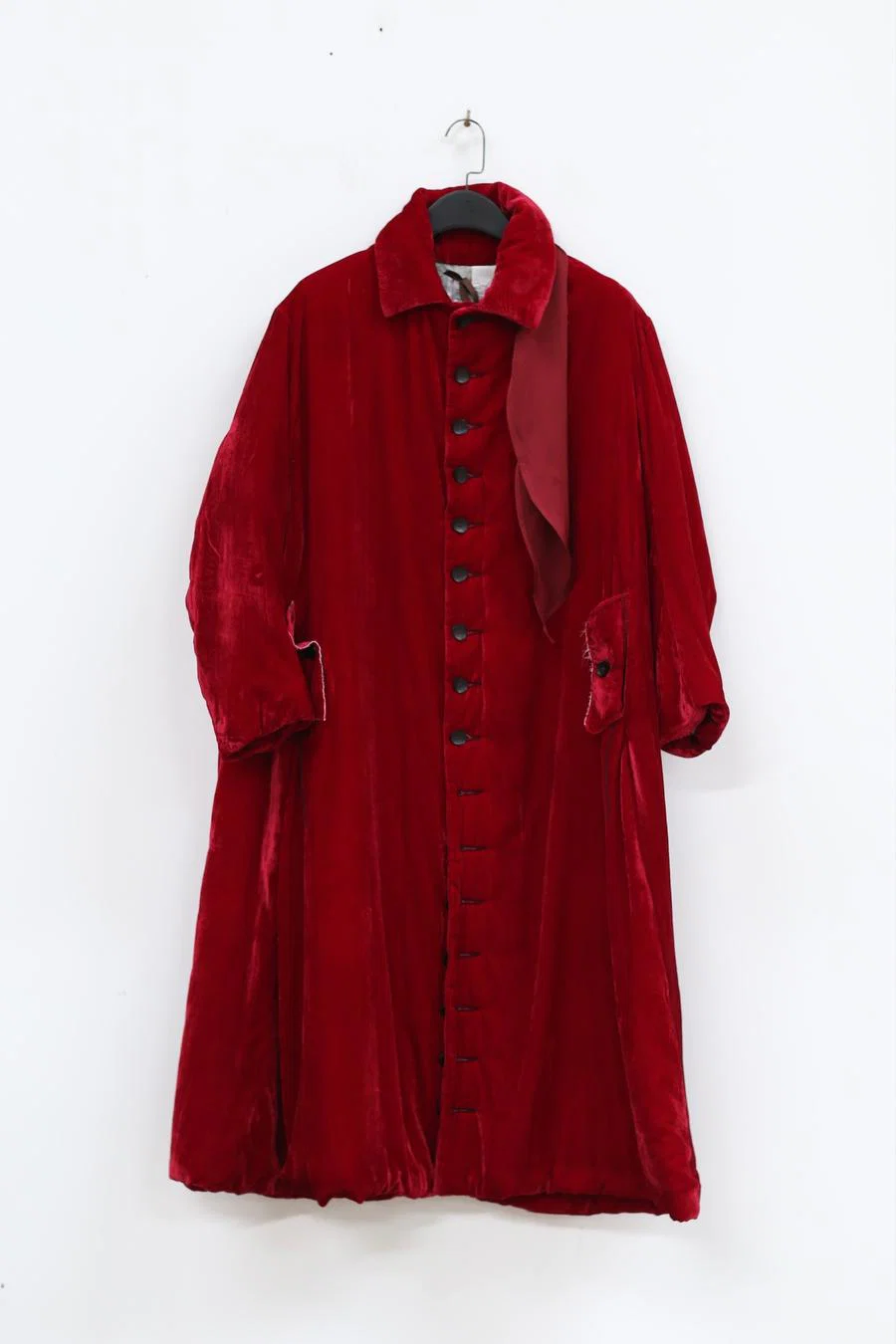 pengtai padded velvet CARVAT jacket PTW22H12 dark red - Image 4