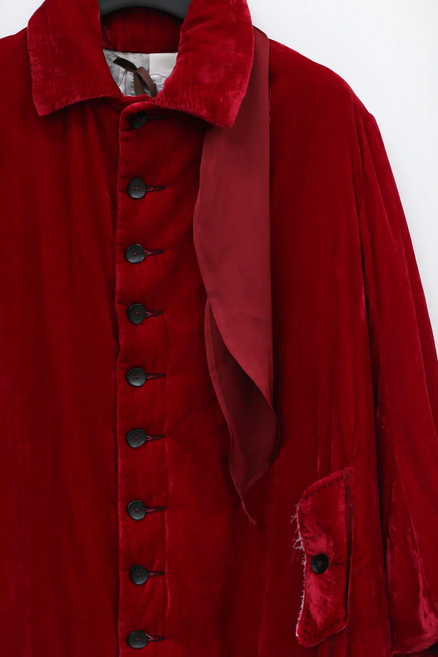 pengtai padded velvet CARVAT jacket PTW22H12 dark red - Image 5