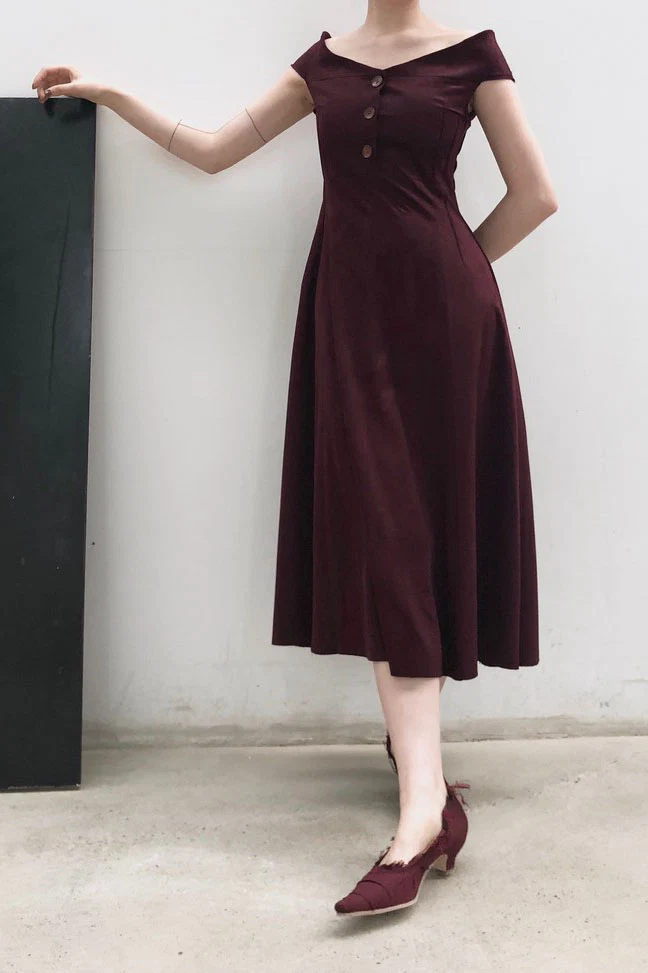 pengtai pointed toe shoes stiletto burgundy W18042 PPT840 - Image 2