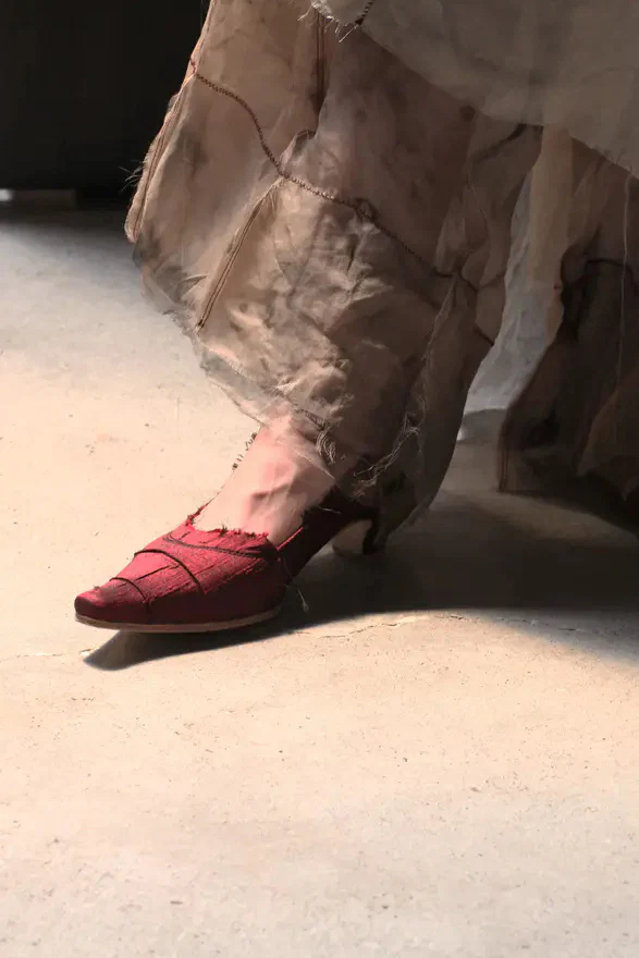 pengtai pointed toe shoes stiletto burgundy W18042 PPT840 - Image 5
