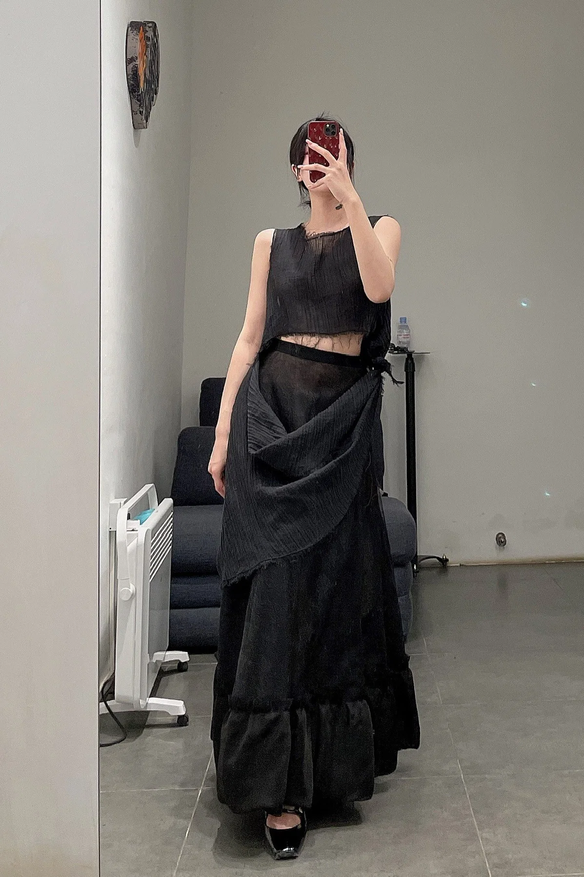 pengtai silk and organic yarn lace dress W21068 - Image 7