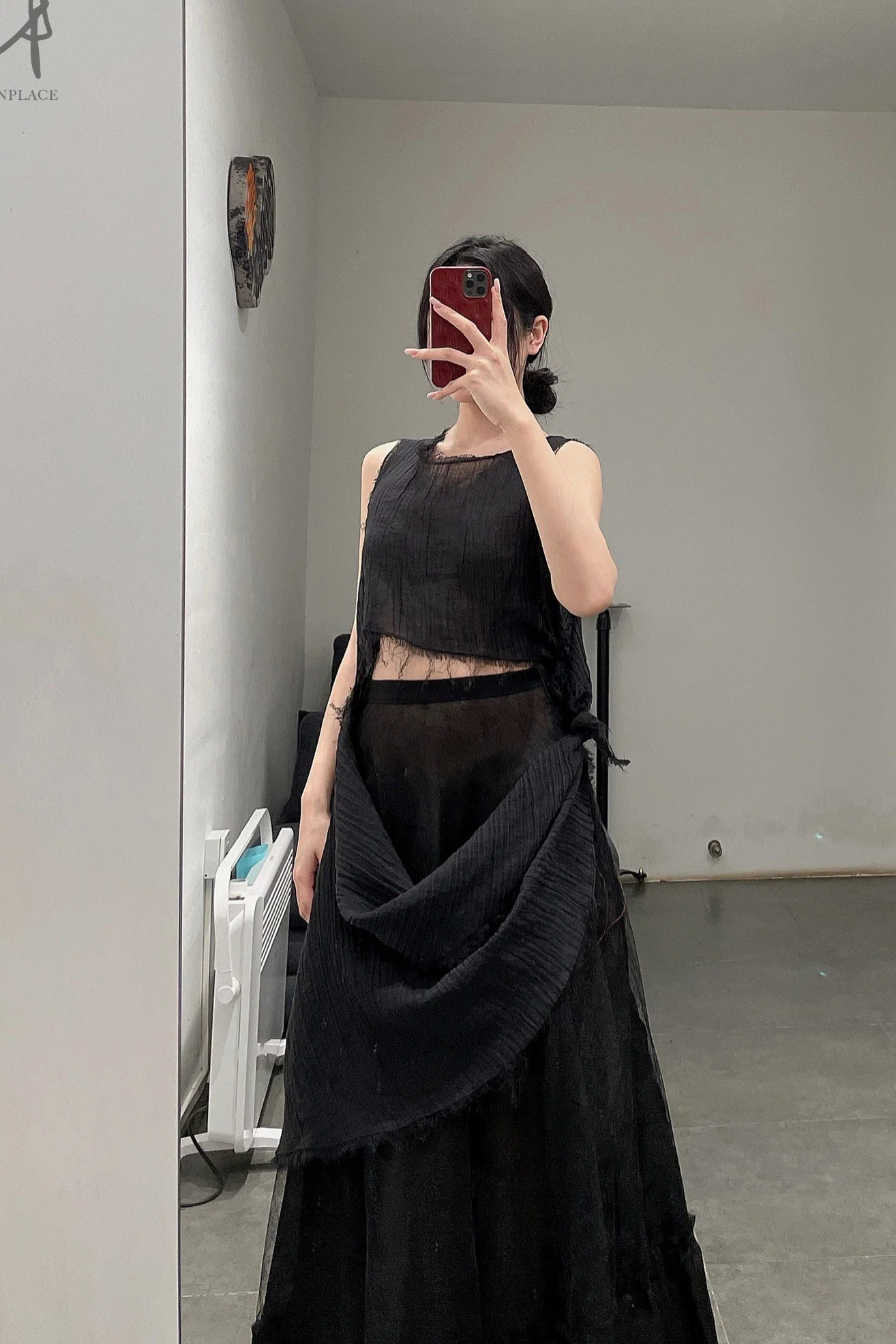 pengtai silk and organic yarn lace dress W21068 - Image 8