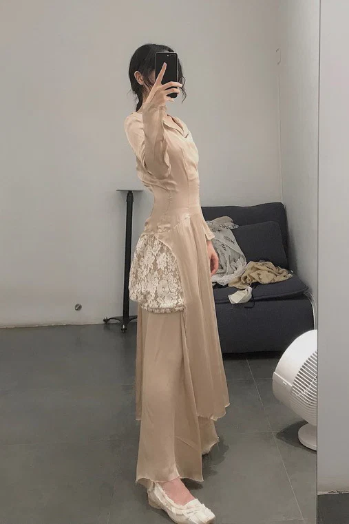pengtai silk lace tight dress W20083 - Image 10