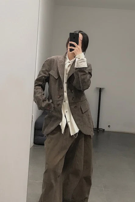 pengtai skinny linen jacket M012 - Image 2