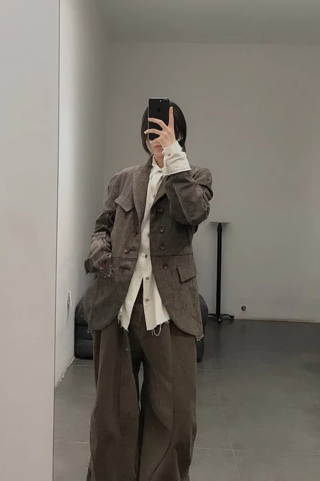 pengtai skinny linen jacket M012 - Image 3