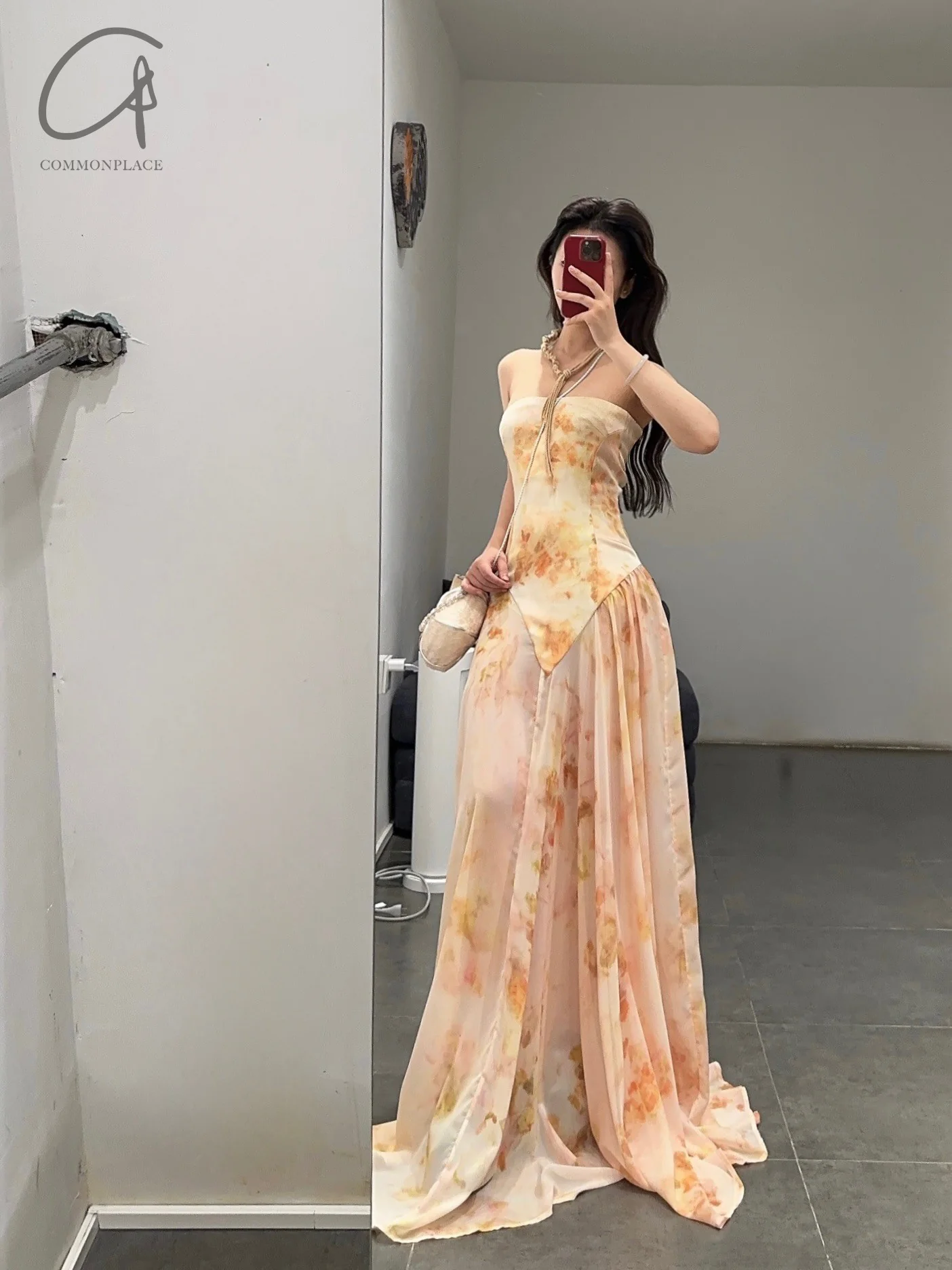 PengTai Strapless Pleated Maxi Dress PT-PTS24C04-2-0 - Image 26