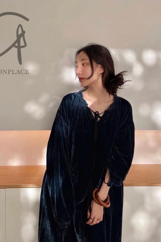 pengtai velvet dress W21051 PPT2031 - Image 9