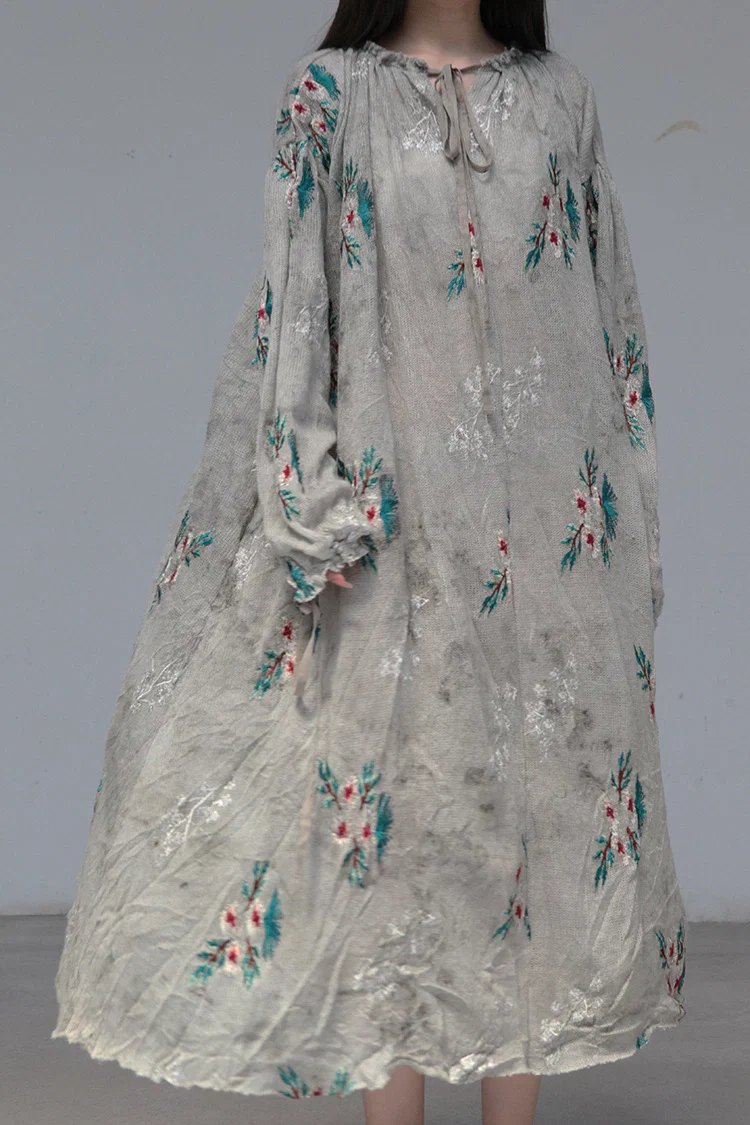 Pengtai wool jacquard wormwood dyed dress W21053 PPT2031 - Image 2