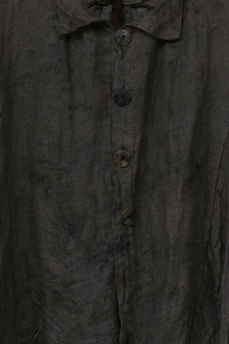 pengtai Wormwood dyed bag body structure linen shirt MW21015 - Image 4