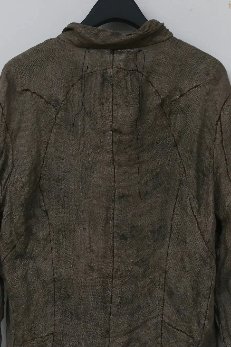 pengtai Wormwood dyed bag body structure linen shirt MW21015 - Image 5