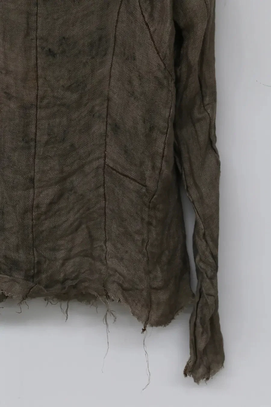 pengtai Wormwood dyed bag body structure linen shirt MW21015 - Image 6