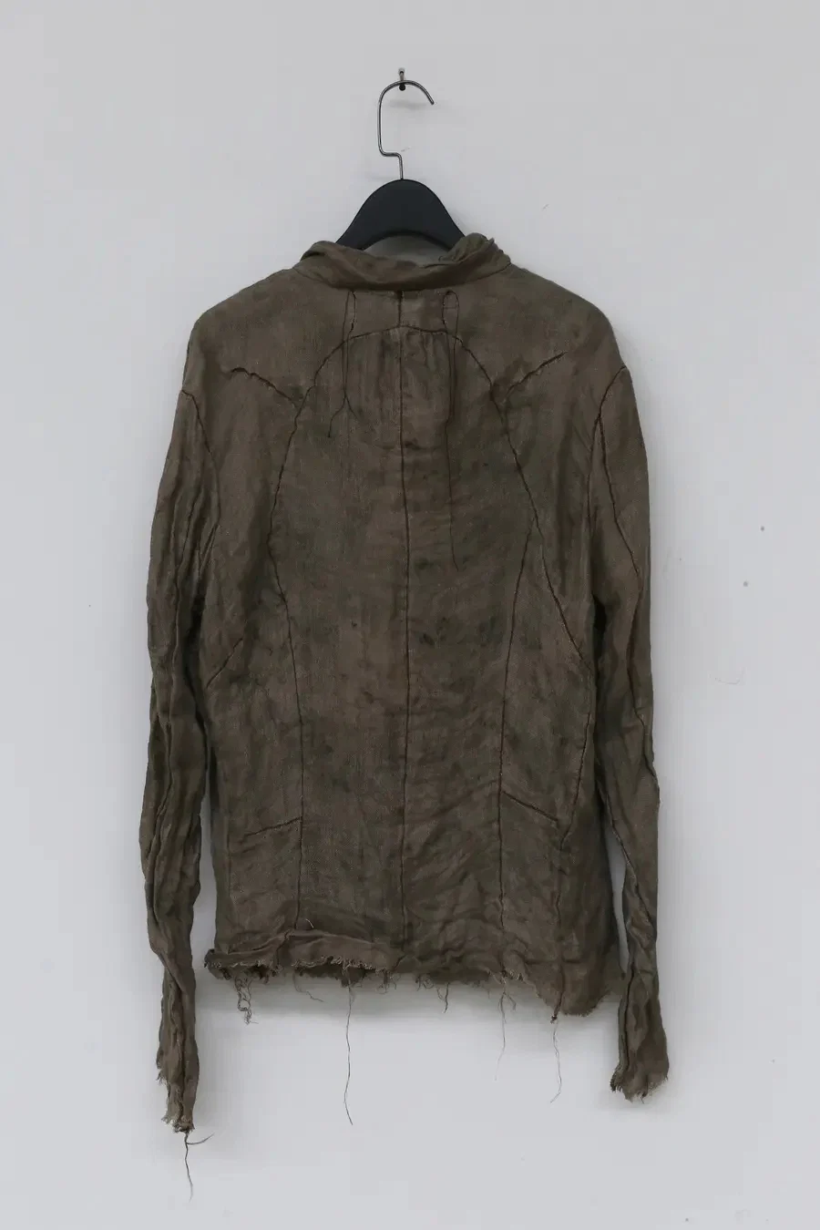 pengtai Wormwood dyed bag body structure linen shirt MW21015 - Image 8