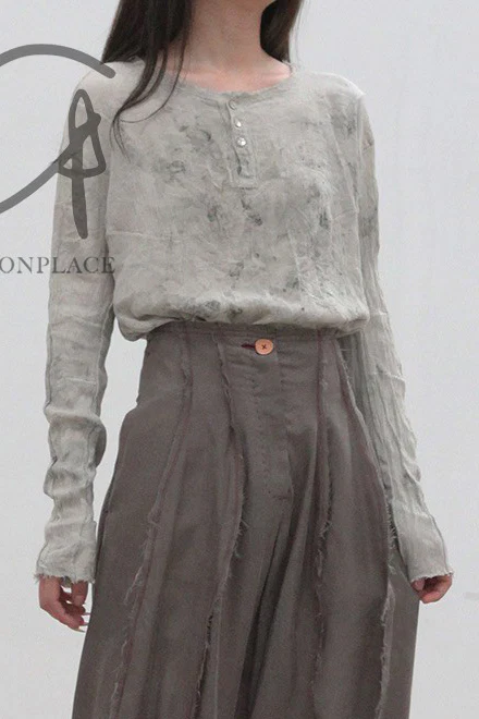 pengtai wormwood dyed cotton top MW21002