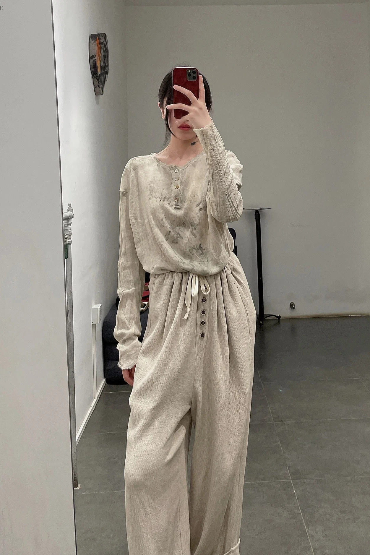 pengtai wormwood dyed cotton top MW21002 - Image 16