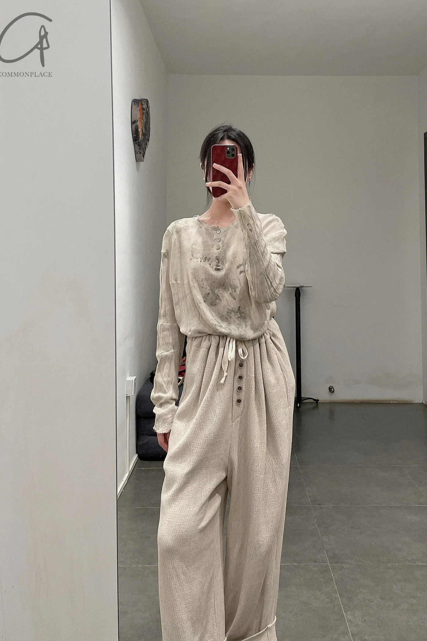 pengtai wormwood dyed cotton top MW21002 - Image 17